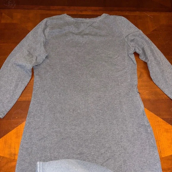 Toad&Co | Montclair Midi Dress | L Gray Organic Cotton Blend Long Sleeve Casual - Picture 10 of 13